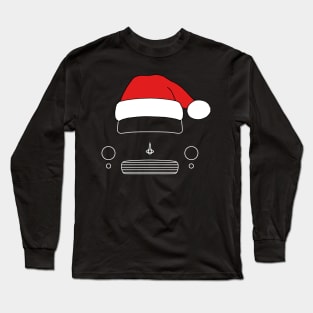 Morris Minor classic car Christmas hat edition white Long Sleeve T-Shirt